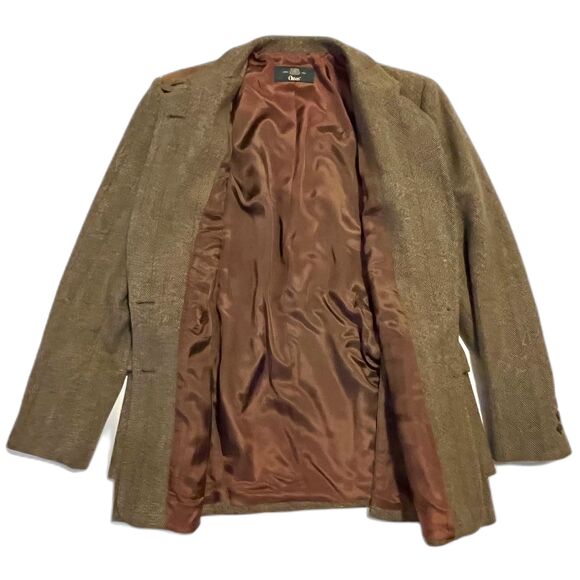 ORVIS Women's Vintage 90s Herringbone Hunting Shooting Jacket 100% Wool Size 12 - Picture 8 of 12